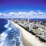 Aerial shot of Gold Coast, Queensland